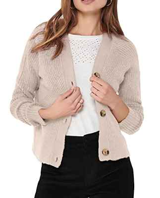 Only ONLCAROL L/S Cardigan KNT Noos Suter crdigan, Detalles de la Piedra: w.Melange, L para Mujer
