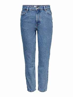 Only Onljagger Life High Mom Ankle Dnm Noos-Tobillera Pantalón de Vestir, Medium Blue Denimdetail:nas258, 26W x 30L para Mujer