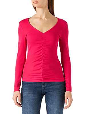 Only Onlphiline L/S Ruching-Camiseta de Manga Larga para niño, Love Potion, L para Mujer