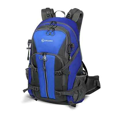 Oreunik Mochila de Senderismo 45L, Macutos de Senderismo Impermeable Multifuncional, Mochilas de Marcha Adecuada para Senderismo, Camping, Viaje, Deportes al Aire Libre, etc (Negro)