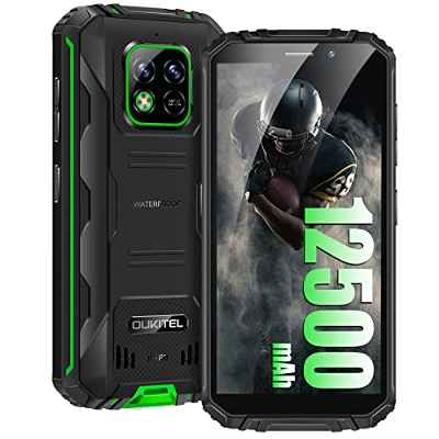OUKITEL WP18 (2022) Teléfono Móvil Resistente 12500mAh, 5.93inch HD+ Todoterreno Libres, 4GB+32GB (Ampliable 1TB) Android 11 Movil Irrompible Robusto, 13MP+5MP, IP68, Dual SIM, Face ID/OTG/GPS