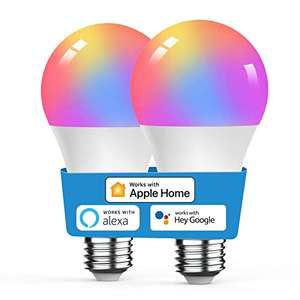 PACK 2 Bombillas LED 8 W HOMEKIT, Google Home y Alexa