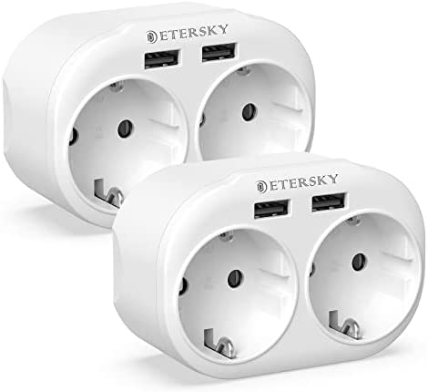 Pack de 2 enchufes de varias tomas