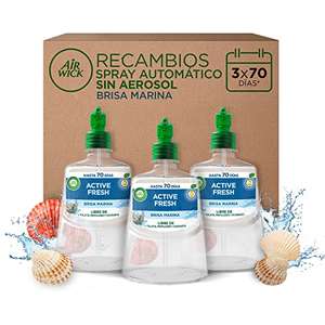 Pack de 3 Recambios ambientador Air Wick con aroma a Brisa Marina