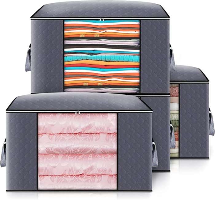  Pack de 4 bolsas para almacenamiento de ropa 