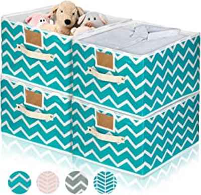 Pack de 4 cajas de almacenaje Jeteceveven plegables y lavables 