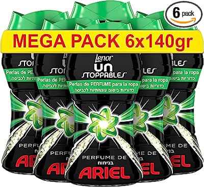 Pack de 6 botes de perlas de perfume Lenor UNstoppables Ariel 