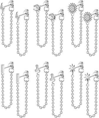  Pack de 6 pares de pendientes Yadoca