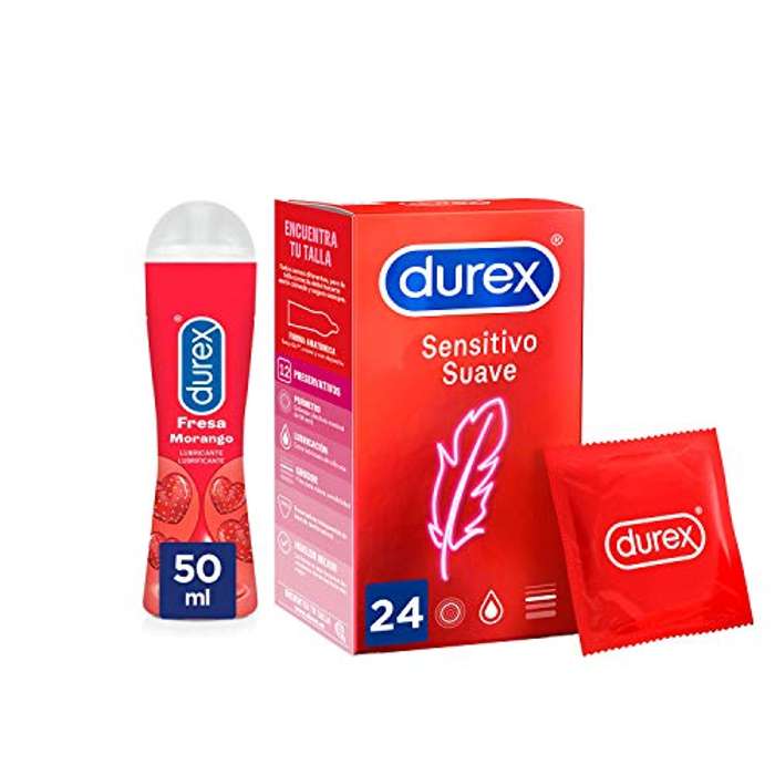 Pack Durex 24 Preservativos Ultrafinos Sensitivo + Durex Lubrica