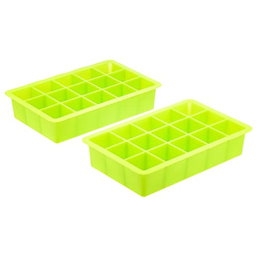 Paquete de 2 cubiteras de silicona, para 15 cubitos de hielo cada una