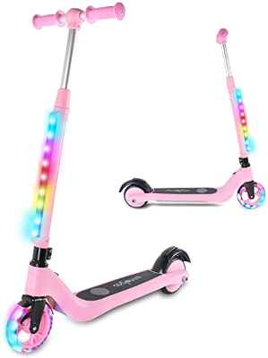 Patinete eléctrico con luces LED para niños 