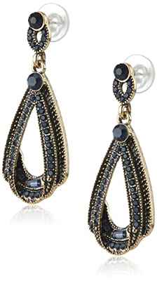 Pendientes de borla chapados en oro de 14 quilates para mujer, aretes de diamantes de imitación azules, aretes de lágrima para mujer, aretes de plata de ley 925, aretes de tuerca de aguja