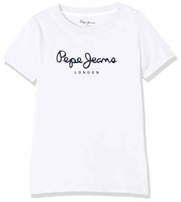 Pepe Jeans Art PB501228 Camiseta, Blanco (White 800), 16 años para Niños