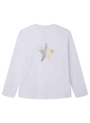 Pepe Jeans Brandie Camisetas, Blanco (White), 10 Años para Niñas
