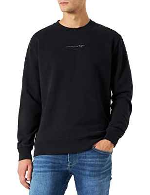 Pepe Jeans David Crew Sudaderas, Negro (Black), M para Hombre