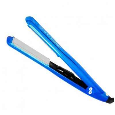 Perfect Beauty Titanium Mirror - Plancha profesional de titanio, Avanzada tecnologia, Control temperatura 230 ºC máx, Especial keratina, color Azul