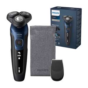Philips Afeitadora 5000, Wet & Dry azul metalizado con recortador de precisión y estuche de viaje blando (modelo S5465/18)