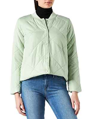 PIECES Pcbee Spring Quilted BC-Chaqueta Corta Acolchada, Color Verde, S para Mujer