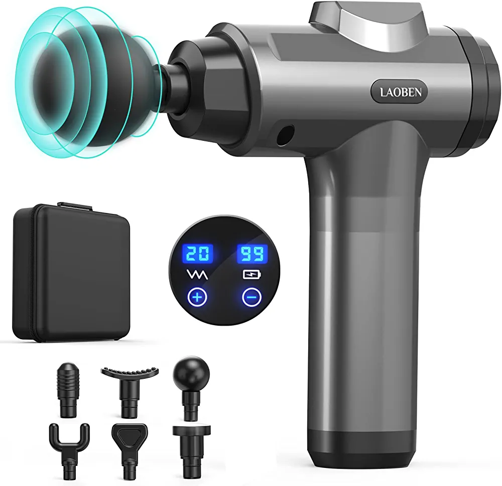 Pistola de masaje con accesorios 