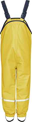Playshoes Fleece-Bib Shorts Pantalones Impermeable, Amarillo (Yellow 12), 140 Unisex Niños