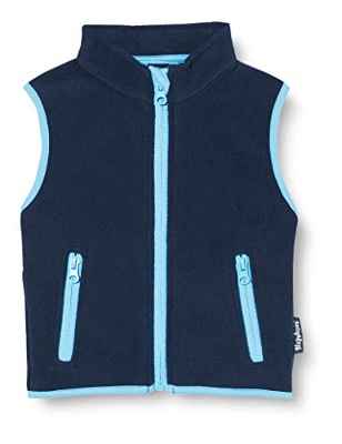 Playshoes Fleece-Weste Farbig abgesetzt Chaleco, Azul (Marine 11), 116 para Niñas