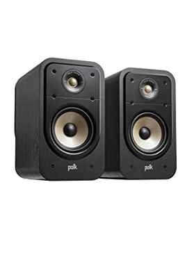 Polk Audio Signature Elite ES20 - Altavoces para estantería, Altavoces de Alta fidelidad para Sistema de Sonido de Cine en casa, Audio de Alta resolución, Color Negro