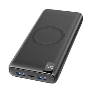 Powerbank 27000 mAh con carga inalámbrica , carga rápida 22,5w