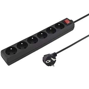 Premium Cord Regleta de 5 m con Interruptor de alimentación, 6 enchufes