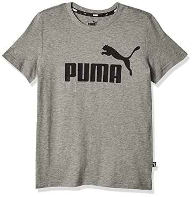 PUMA ESS Logo tee B Camiseta, Niños, Medium Gray Heather, 152