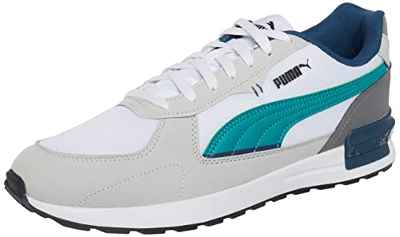 Puma Graviton, Zapatillas Deportivas Unisex Adulto, White-Parasailing-Gray, 38 EU
