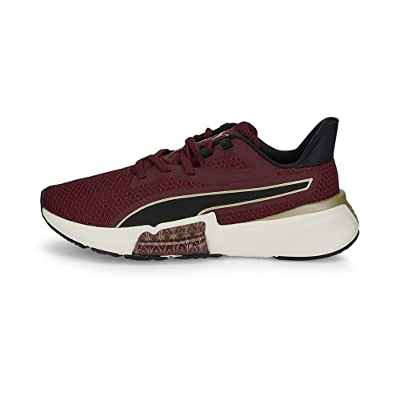PUMA PWRFrame TR Deco Glam Wns, Zapatillas de gimnasio, Mujer, Aubergine-Puma Team Gold, 37 EU