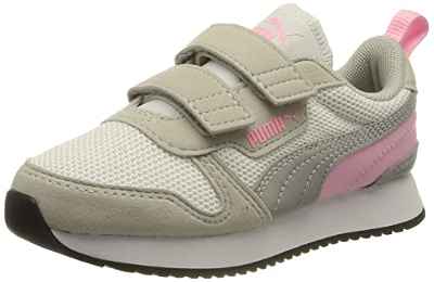 PUMA R78 V PS, Zapatillas, White Silver Parfait Pink, 33 EU