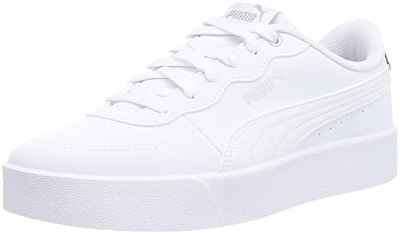 PUMA Skye Clean Raw Metallic, Zapatillas Mujer, Blanco Aged Silver, 41 EU