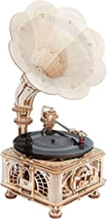  Puzzle 3D de madera Gramófono clásico 