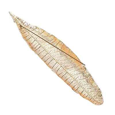 Quemador de Incienso,Soporte de Varilla de Incienso de Metal en Forma de Hoja,Porta Incienso para Decoración Hogar Sala Yoga Salón Té (Oro)