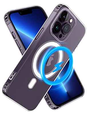 Quikbee Funda magnética para iPhone 13 Pro, Funda Delgada Compatible con MagSafe, a Prueba de Golpes y Transparente, para iPhone 13 Pro de 6,1 Pulgadas…