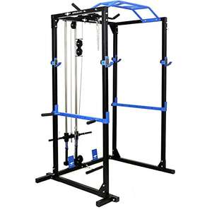 Rack de potencia, soporte para sentadillas con barra de dominadas, para entrenamiento efectivo de todo el cuerpo, jaula de musculación