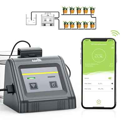 RAINPOINT Sistema de riego automático WiFi para plantas de interior, kit de riego por goteo de bricolaje Control remoto del modo de riego automático/manual/retardado mediante aplicación