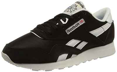 Reebok Nylon Cl, Zapatillas Hombre, Negro (Black/Black/White), 38.5 EU