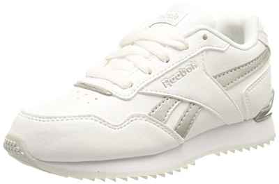 Reebok Royal Glide Ripple Clip, Zapatillas, Cloud White/Pure Grey 2/Silver Metallic, 28 EU