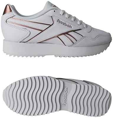 Reebok Royal Glide Ripple Double, Zapatillas Mujer, White/Rose Gold/White, 38.5 EU