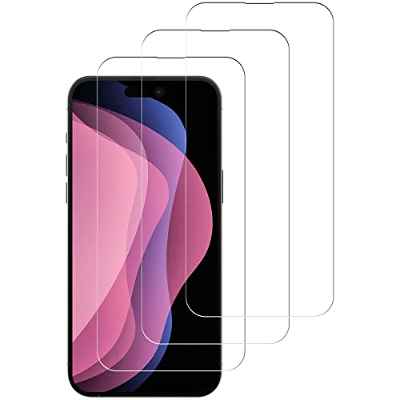 RIIMUHIR Cristal Templado para iPhone 14 Pro, [3 Piezas] Protector de Pantalla para iPhone 14 Pro, Anti-Scratches, Vidrio Templado, Sin Burbujas, Alta Definición