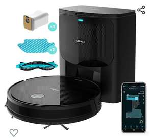 Robot Aspirador con Base Autovaciado Conga 2499 Ultra Home Titanium. Tecnología Giroscópica, 2100 Pa, App