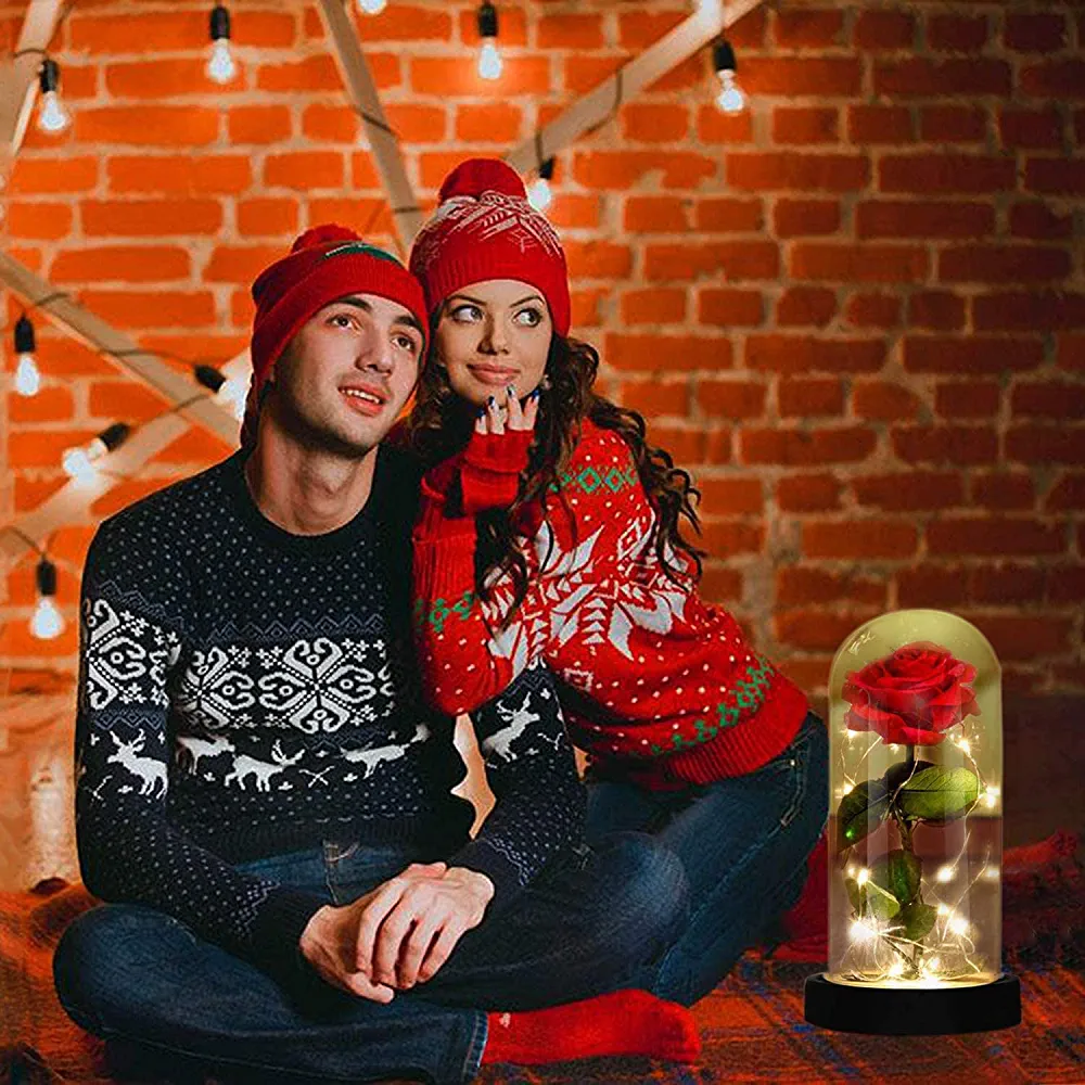 Rosa con luz LED San Valentín ❤