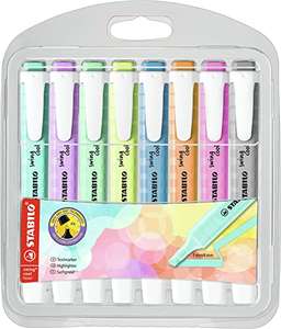 Rotulador stabilo fluorescente swing cool pastel estuche de 8 unidades colores surtidos