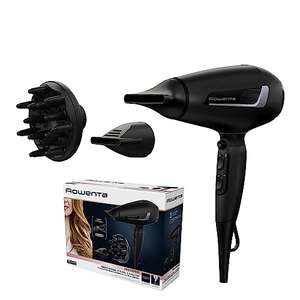 Rowenta Pro Expert CV8825 - Secador de pelo de 2100W 6 ajustes de velocidad/temperatura, revestimiento turmalina, 2 boquillas y difusor