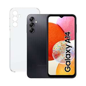 SAMSUNG Galaxy A14 (128 GB 4 GB de RAM) - Smartphone Android Color Negro, Pantalla FHD+ de 6,6 Pulgadas, Batería de 5000 mAh + Funda