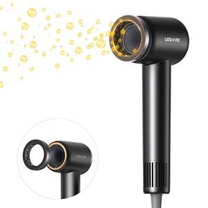 Secador Pelo Iónico Coshare con 500 Millones de Ion Negativo, 110.000 RPM, Hair Dryer Rápido con Anillo de Esencia y Control Térmico.