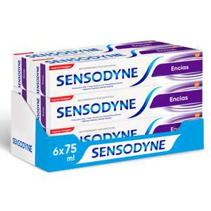 Sensodyne Encías Pasta de Dientes con Flúor, Alivio para Dientes Sensibles, Pack 6x 75ml [2'17€/ud]