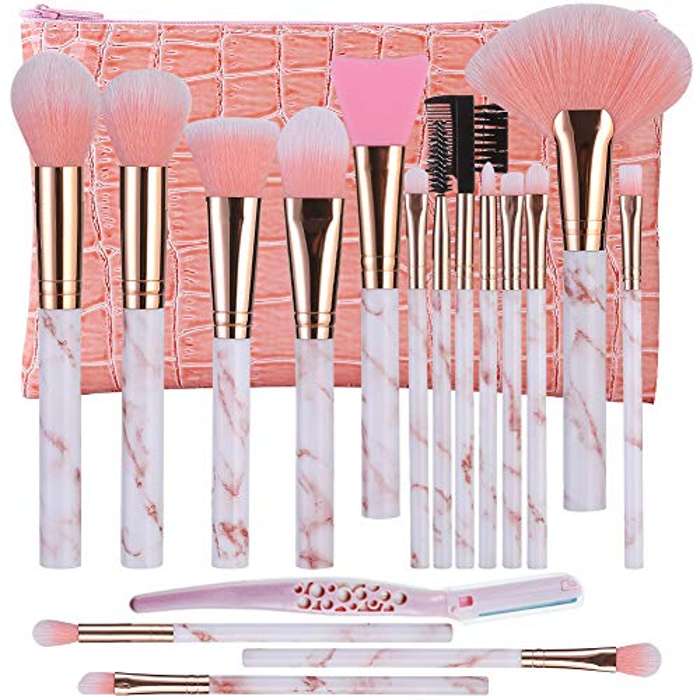 Set 16 brochas de maquillaje con estuche